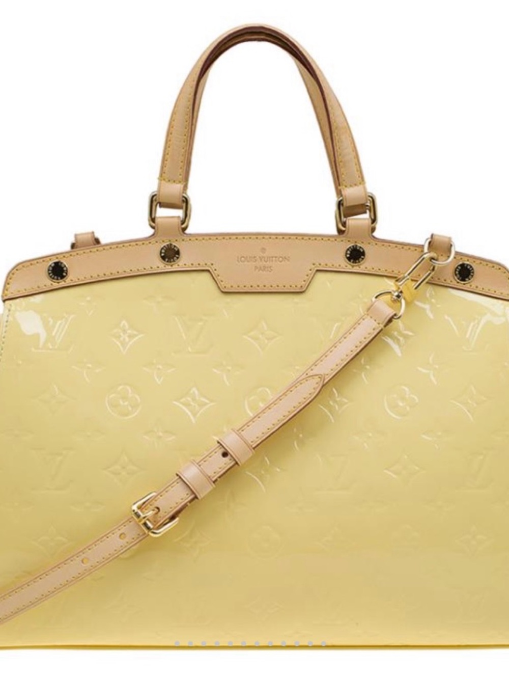 Louis Louis Vuitton Vert Impression Monogram Vernis Brea MM Bag - Picture 13 of 14